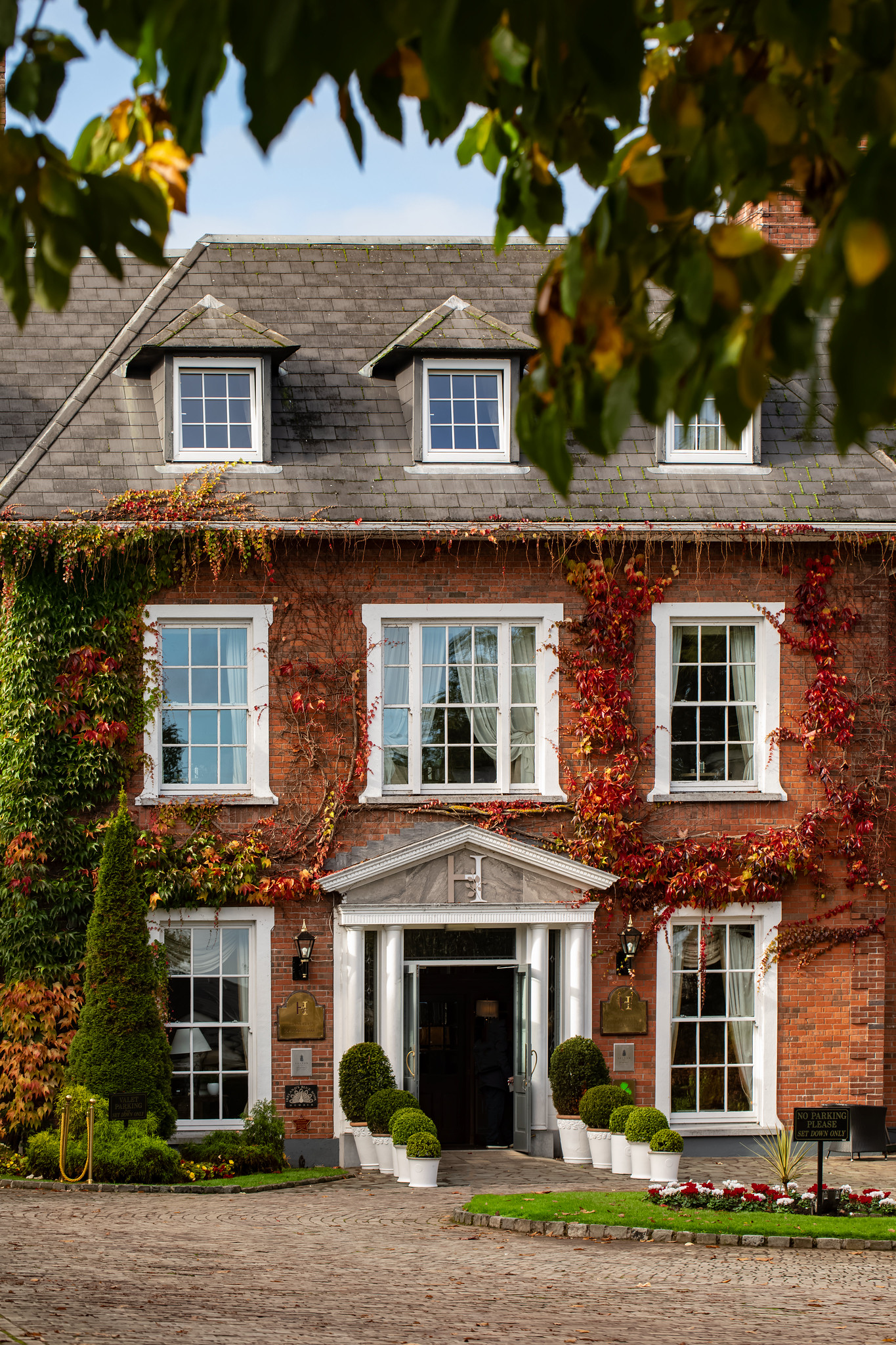 Ivy-covered entrance at Hayfield Manor in Cork